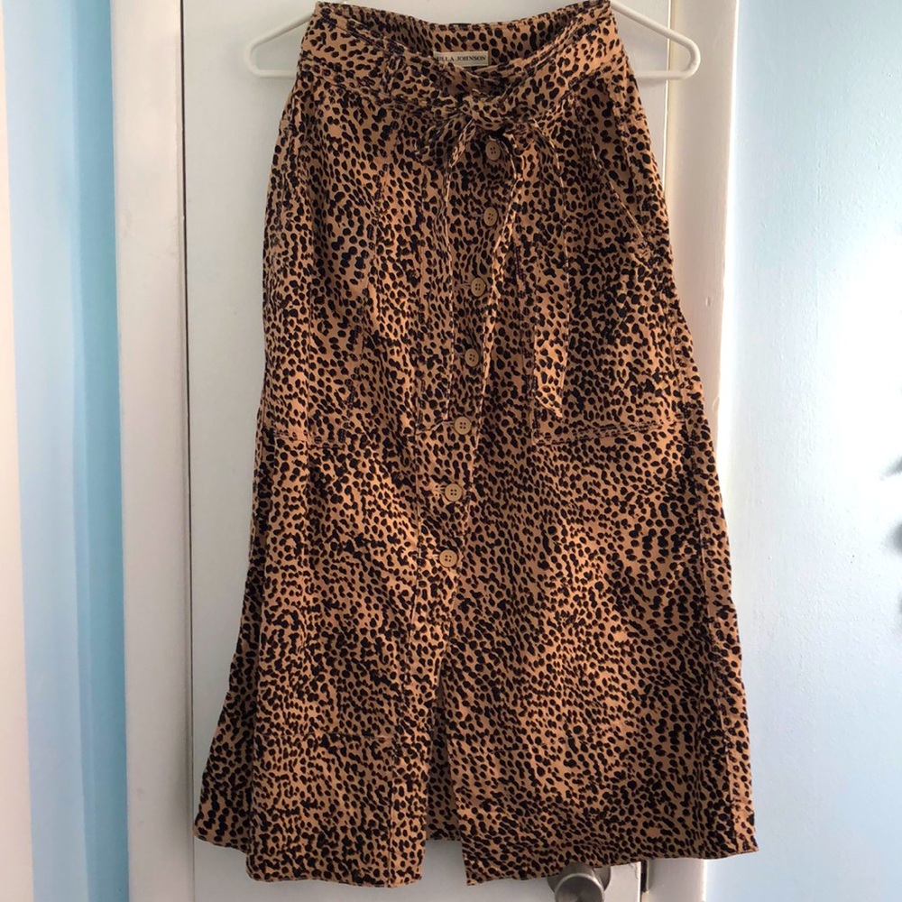 Ulla Johnson Long Leopard Pencil Skirt